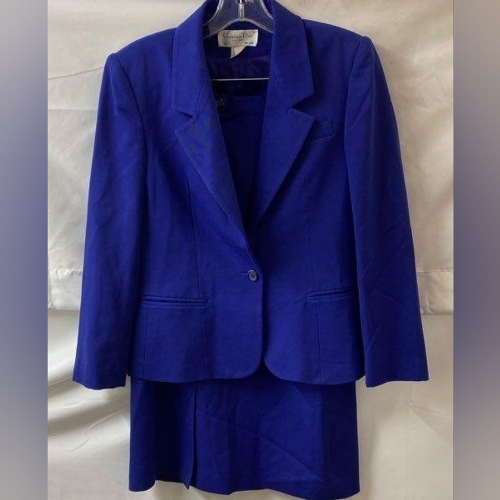 Dior Royal Blue Skirt Suit
